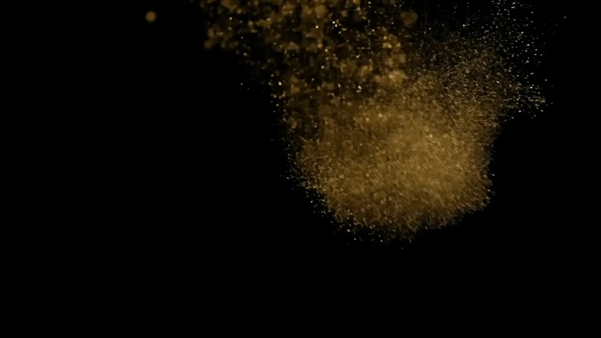 Golden Glittering Powder Overlay for Visual Effects